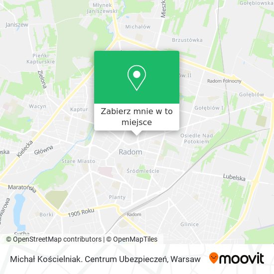 Mapa Michał Kościelniak. Centrum Ubezpieczeń