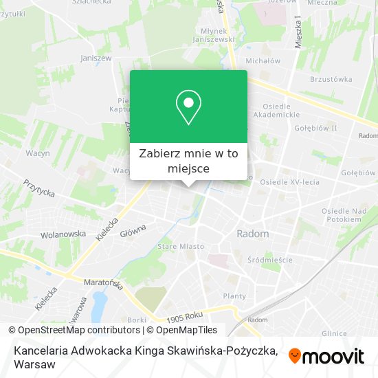 Mapa Kancelaria Adwokacka Kinga Skawińska-Pożyczka