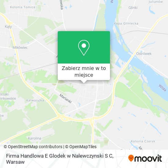 Mapa Firma Handlowa E Glodek w Nalewczynski S C