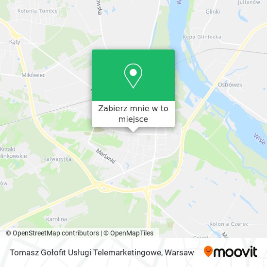 Mapa Tomasz Gołofit Usługi Telemarketingowe