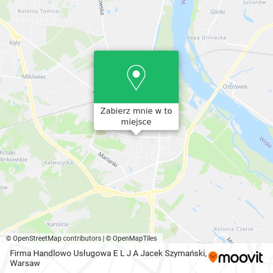 Mapa Firma Handlowo Usługowa E L J A Jacek Szymański