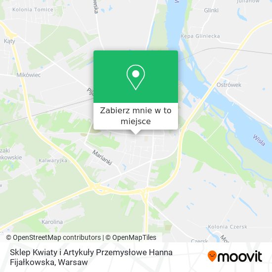 Mapa Sklep Kwiaty i Artykuły Przemysłowe Hanna Fijałkowska