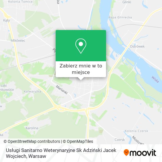 Mapa Usługi Sanitarno Weterynaryjne Sk Adziński Jacek Wojciech