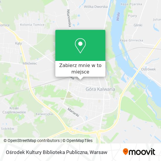 Mapa Ośrodek Kultury Biblioteka Publiczna