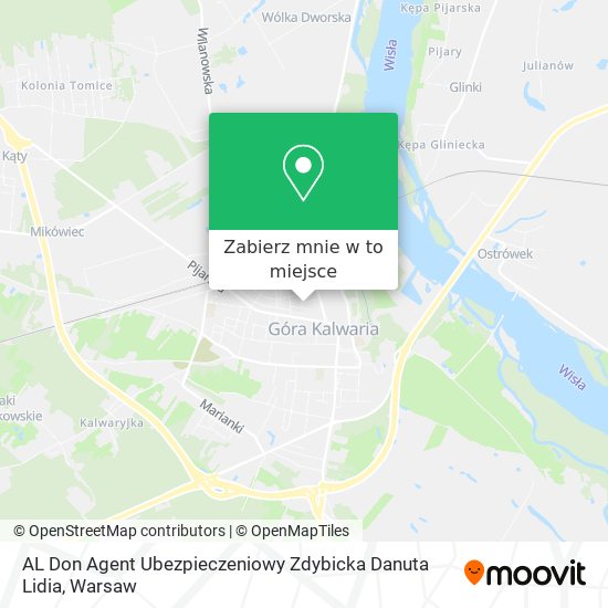 Mapa AL Don Agent Ubezpieczeniowy Zdybicka Danuta Lidia