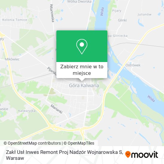 Mapa Zakł Usł Inwes Remont Proj Nadzór Wojnarowska S