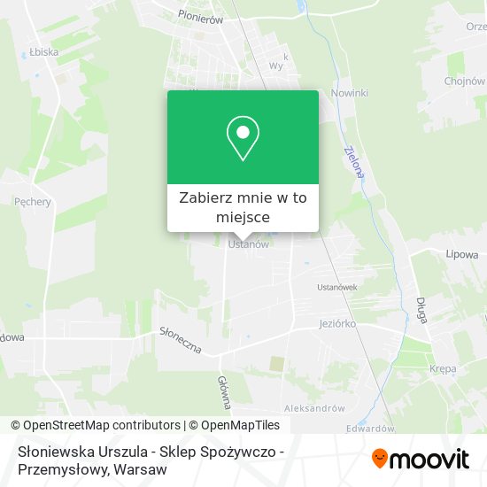 Mapa Słoniewska Urszula - Sklep Spożywczo - Przemysłowy