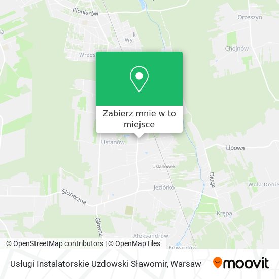 Mapa Usługi Instalatorskie Uzdowski Sławomir