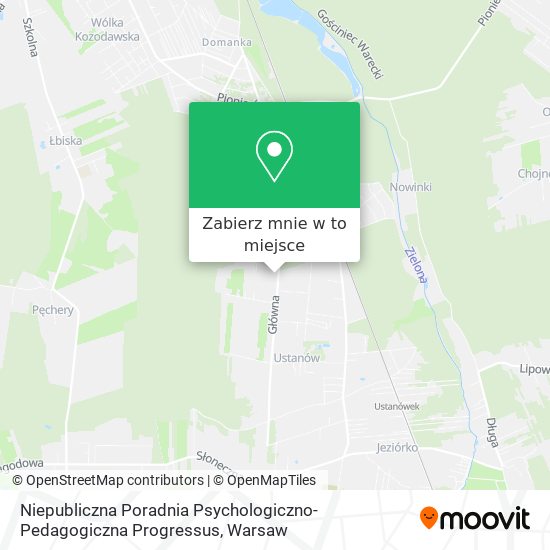 Mapa Niepubliczna Poradnia Psychologiczno-Pedagogiczna Progressus