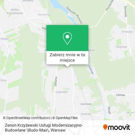 Mapa Zenon Krzyżewski Usługi Modernizacyjno-Budowlane \Budo-Max\