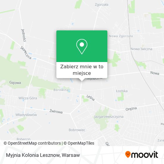 Mapa Myjnia Kolonia Lesznow