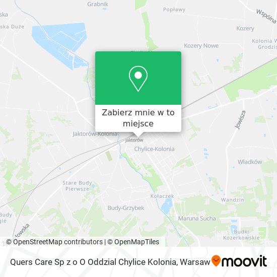 Mapa Quers Care Sp z o O Oddzial Chylice Kolonia