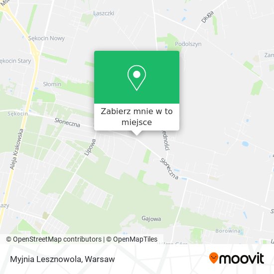 Mapa Myjnia Lesznowola