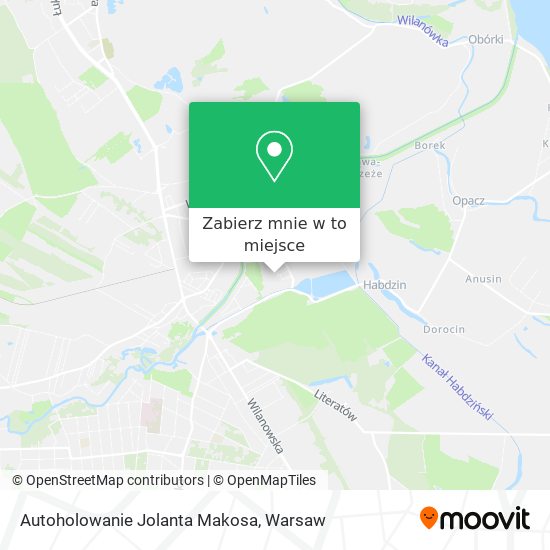 Mapa Autoholowanie Jolanta Makosa