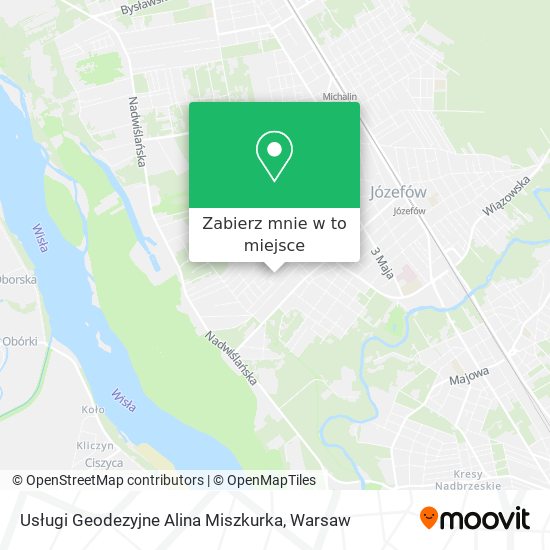 Mapa Usługi Geodezyjne Alina Miszkurka