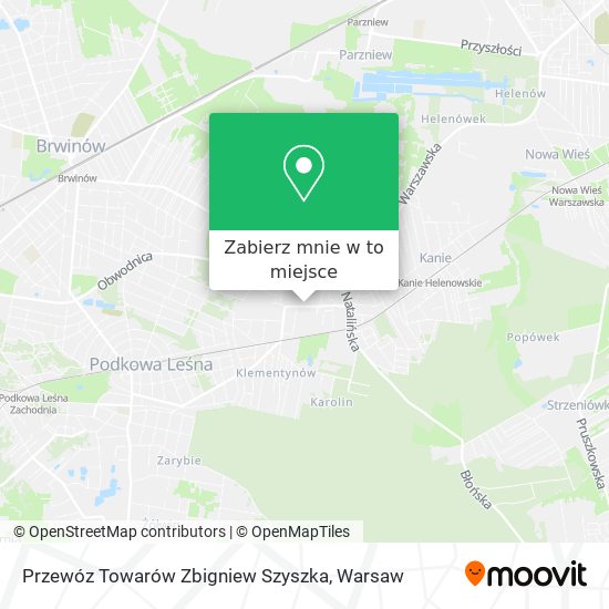 Mapa Przewóz Towarów Zbigniew Szyszka