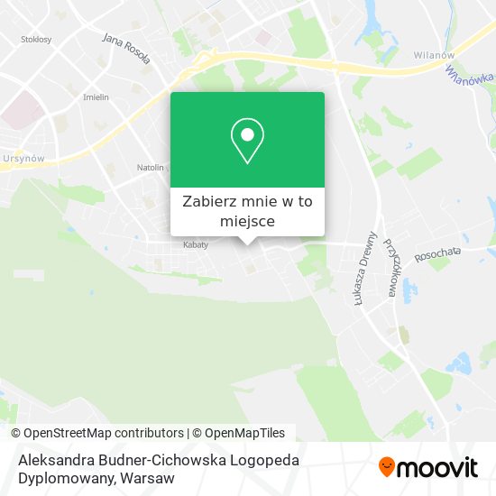 Mapa Aleksandra Budner-Cichowska Logopeda Dyplomowany