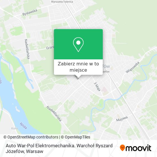 Mapa Auto War-Pol Elektromechanika. Warchoł Ryszard Józefów