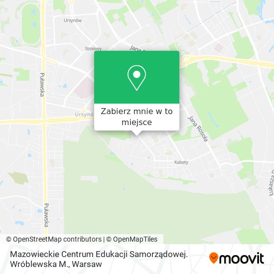 Mapa Mazowieckie Centrum Edukacji Samorządowej. Wróblewska M.