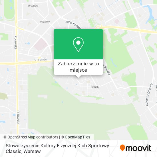 Mapa Stowarzyszenie Kultury Fizycznej Klub Sportowy Classic