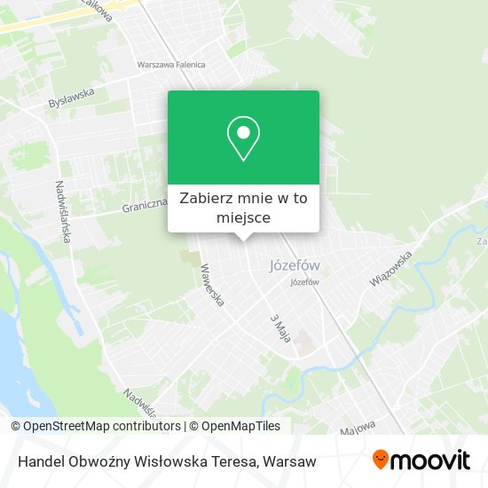 Mapa Handel Obwoźny Wisłowska Teresa