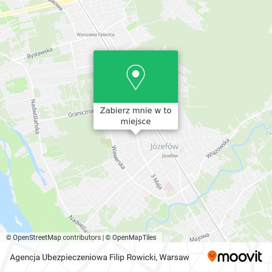 Mapa Agencja Ubezpieczeniowa Filip Rowicki