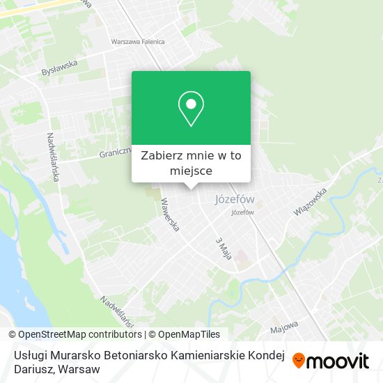 Mapa Usługi Murarsko Betoniarsko Kamieniarskie Kondej Dariusz