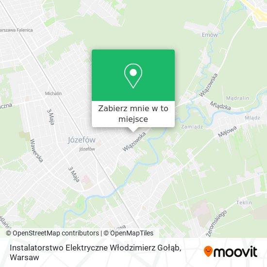 Mapa Instalatorstwo Elektryczne Włodzimierz Gołąb