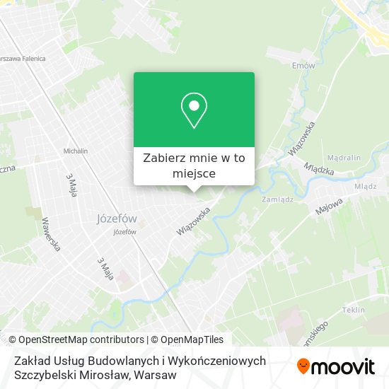 Mapa Zakład Usług Budowlanych i Wykończeniowych Szczybelski Mirosław