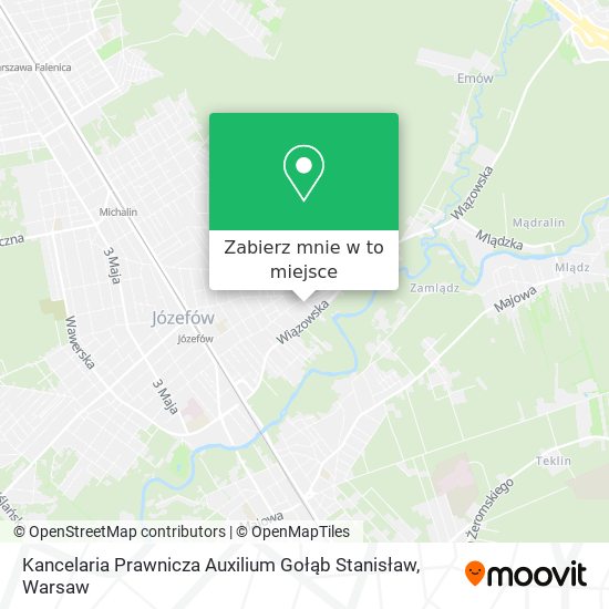 Mapa Kancelaria Prawnicza Auxilium Gołąb Stanisław