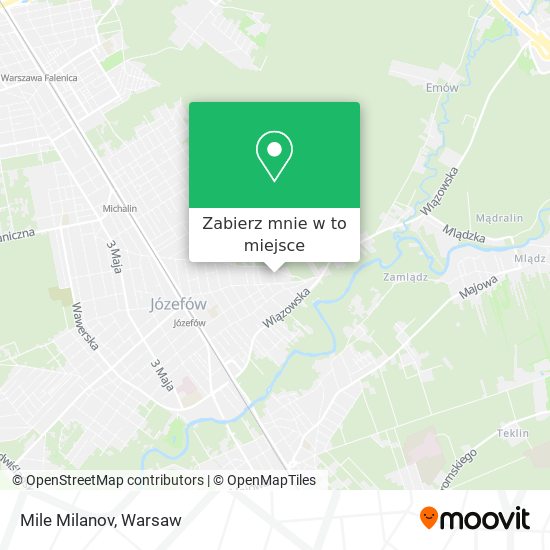 Mapa Mile Milanov