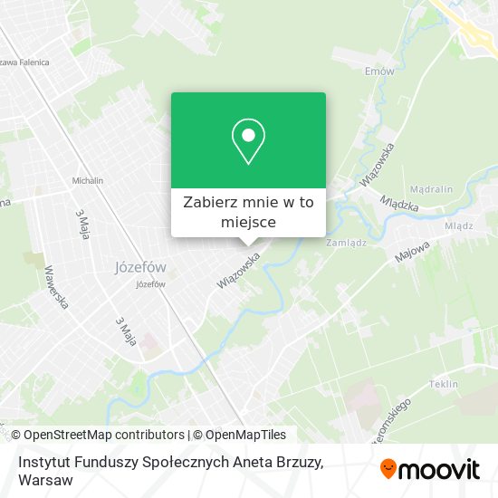 Mapa Instytut Funduszy Społecznych Aneta Brzuzy