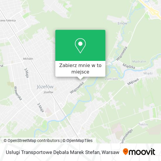 Mapa Usługi Transportowe Dębała Marek Stefan