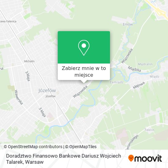 Mapa Doradztwo Finansowo Bankowe Dariusz Wojciech Talarek