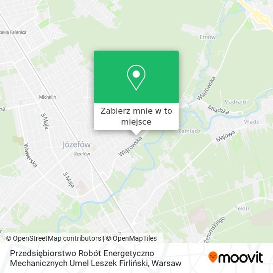 Mapa Przedsiębiorstwo Robót Energetyczno Mechanicznych Umel Leszek Firliński