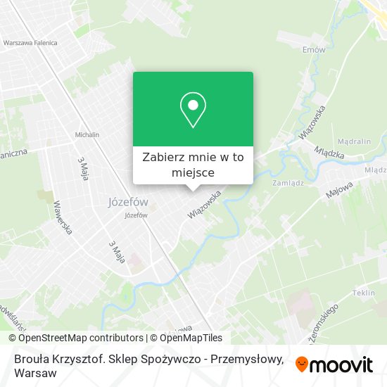 Mapa Brouła Krzysztof. Sklep Spożywczo - Przemysłowy