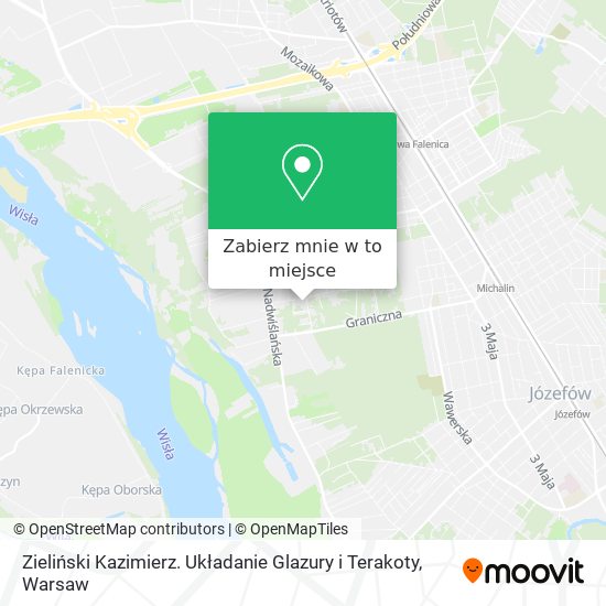 Mapa Zieliński Kazimierz. Układanie Glazury i Terakoty