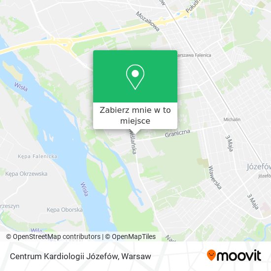 Mapa Centrum Kardiologii Józefów