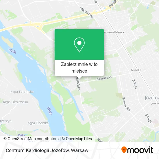 Mapa Centrum Kardiologii Józefów