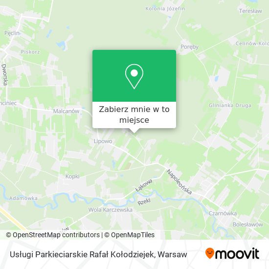 Mapa Usługi Parkieciarskie Rafał Kołodziejek