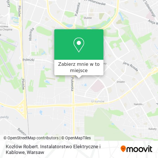 Mapa Kozłów Robert. Instalatorstwo Elektryczne i Kablowe