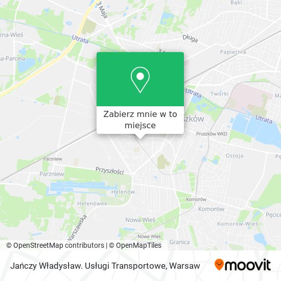 Mapa Jańczy Władysław. Usługi Transportowe