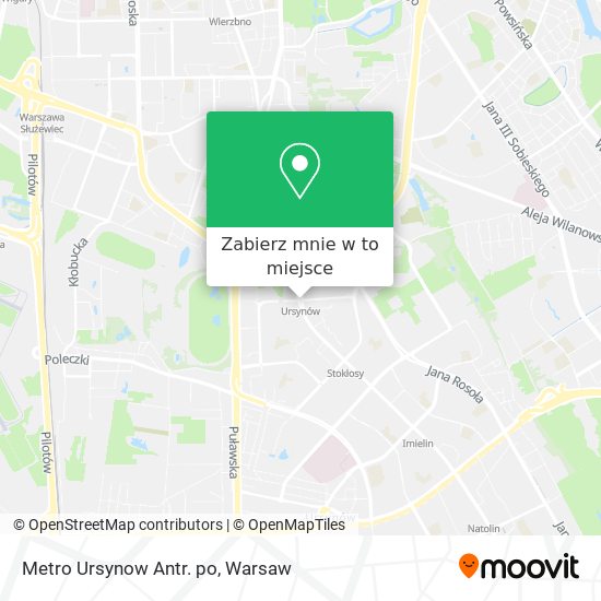 Mapa Metro Ursynow Antr. po