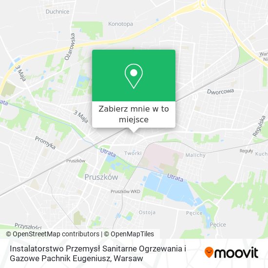 Mapa Instalatorstwo Przemysł Sanitarne Ogrzewania i Gazowe Pachnik Eugeniusz