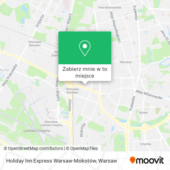 Mapa Holiday Inn Express Warsaw-Mokotów