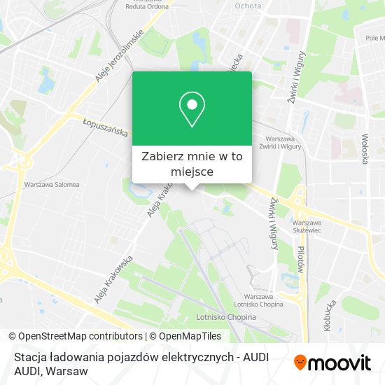 Mapa Stacja ładowania pojazdów elektrycznych - AUDI AUDI