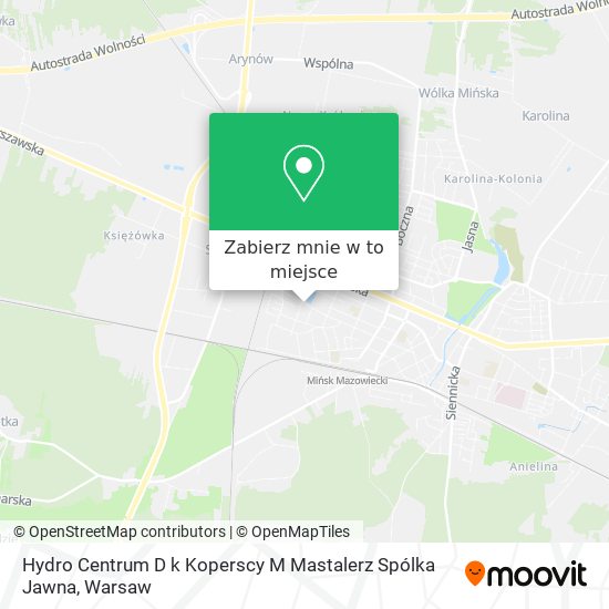 Mapa Hydro Centrum D k Koperscy M Mastalerz Spólka Jawna