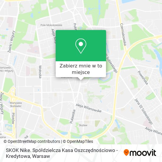 Mapa SKOK Nike. Spółdzielcza Kasa Oszczędnościowo - Kredytowa