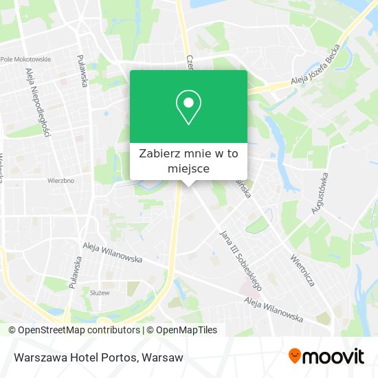 Mapa Warszawa Hotel Portos