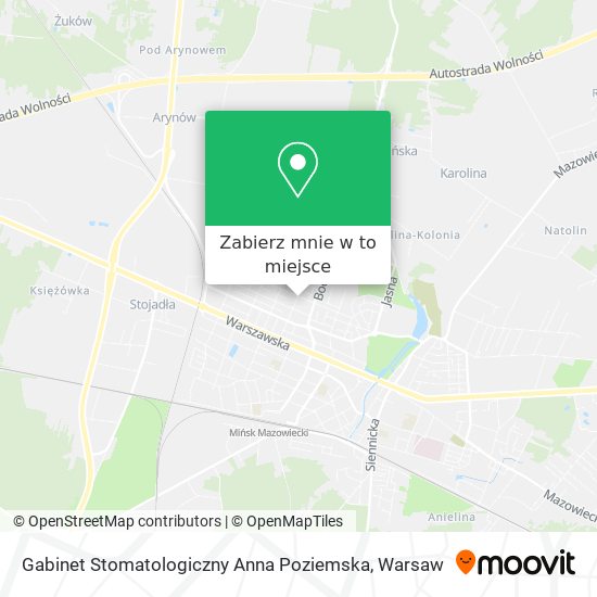 Mapa Gabinet Stomatologiczny Anna Poziemska